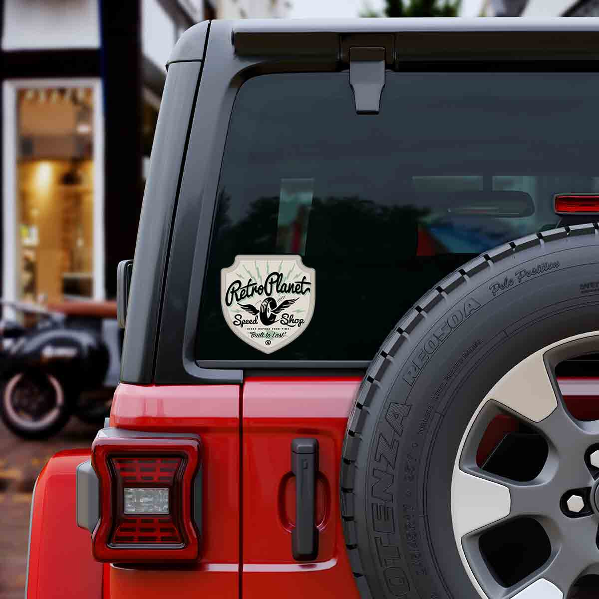 Vinyl Sticker, Retro Planet Speed Shop Garage Decal