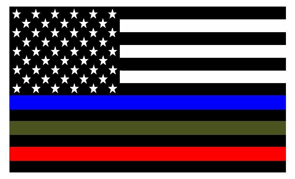 Honor The Flag United State Of America Flag Sticker POLICE military THIN F719