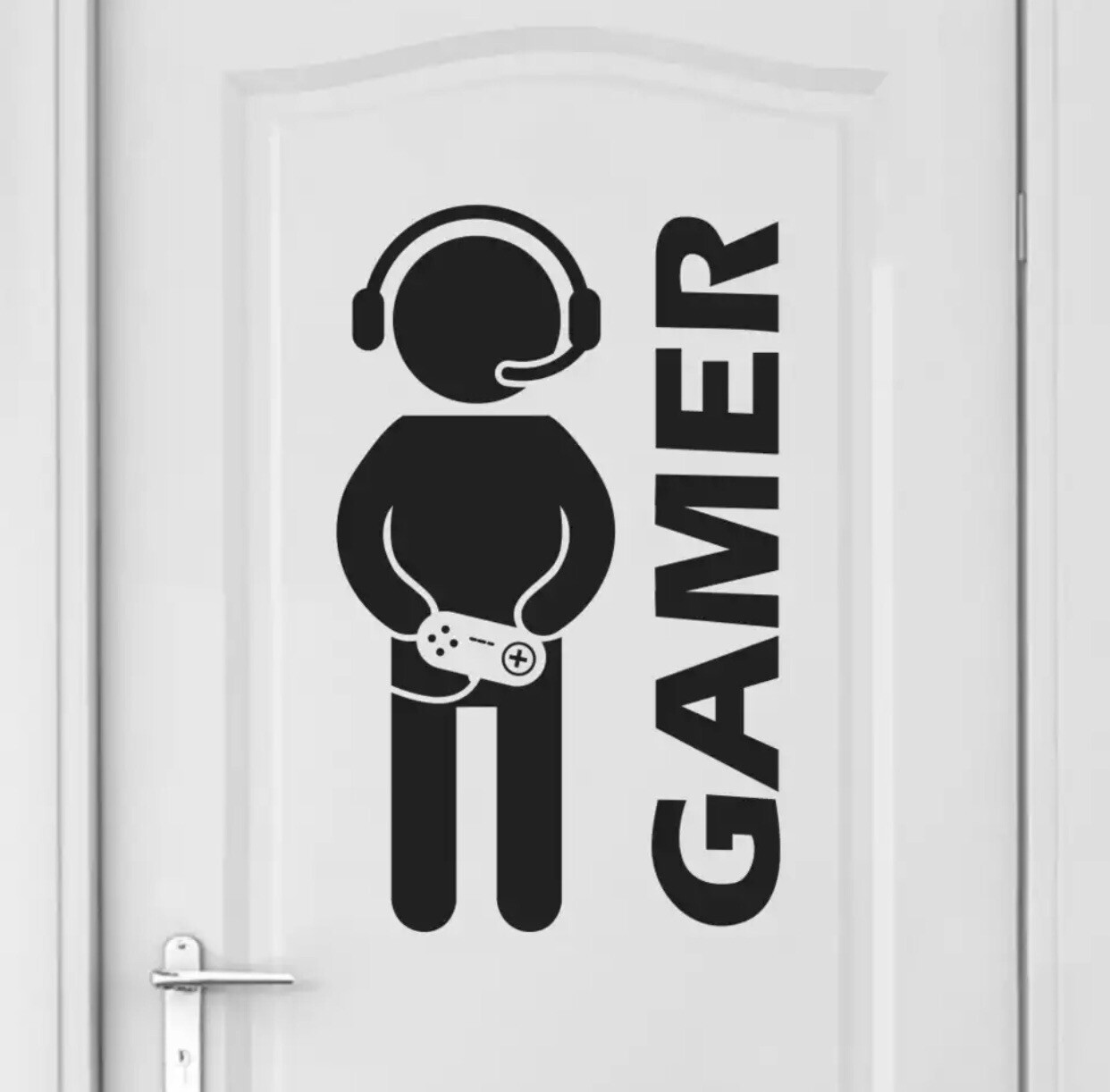 2pc Video Game Gamer Controller Wall Decal Door Sticker Black Friday Sale Gift