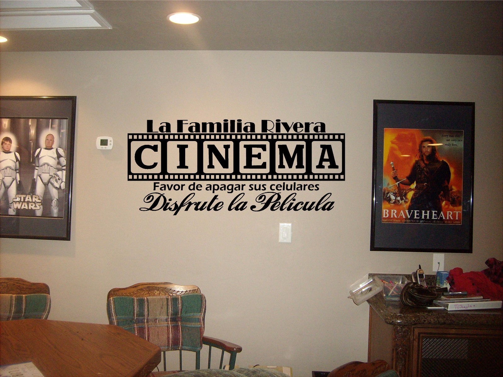Cinema Theatre customized sign home movie theater vinyl wall decor mural decal