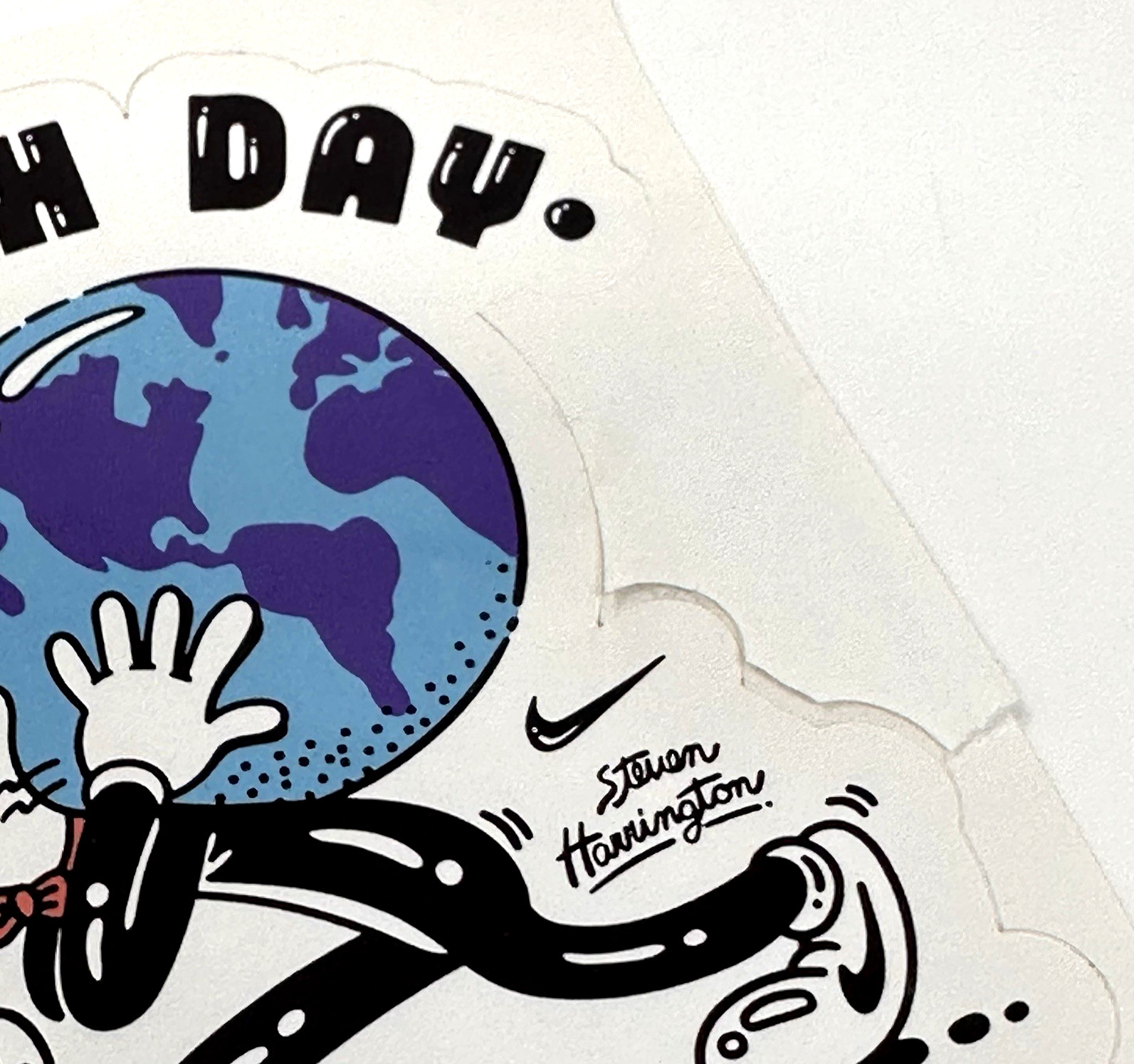 Nike ACG X Steven Harrington Sticker Sheet Earth Day Pack 6 Decals 4" Nike Logo