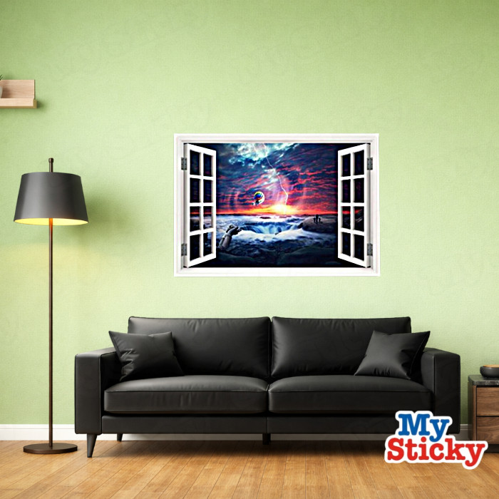 Custom Name Rainbow Drip Graffiti On Brick Wall Decal Personalized 3D Room Decor