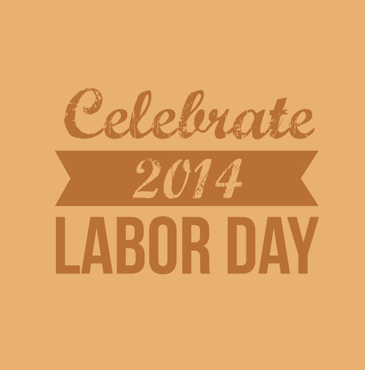 Celebrate 2014 Labor Day Car Bumper Sticker Decal