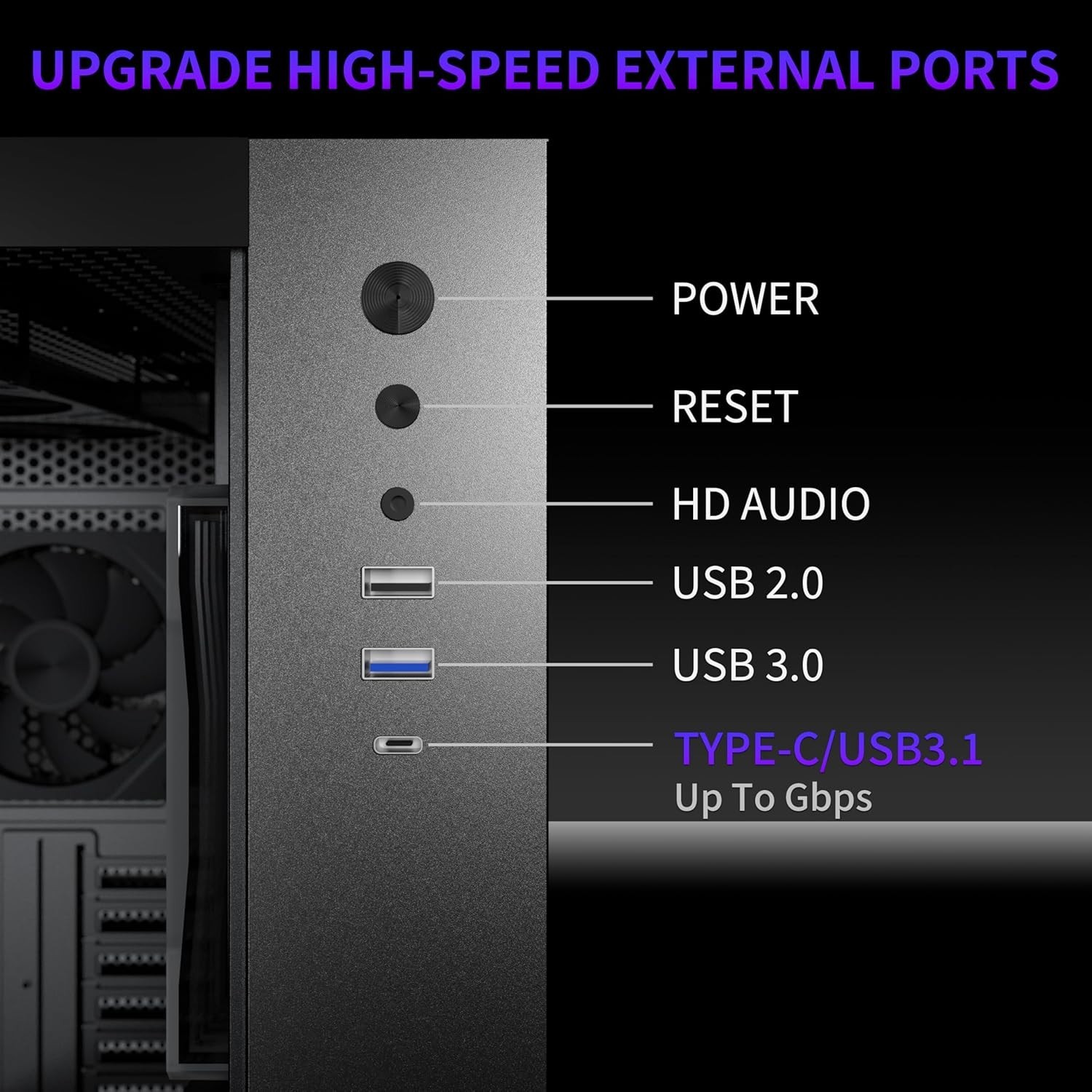 ATX PC Case,6 PWM ARGB Fans Pre-Installed,360MM RAD Support,Type-C Gaming PC …