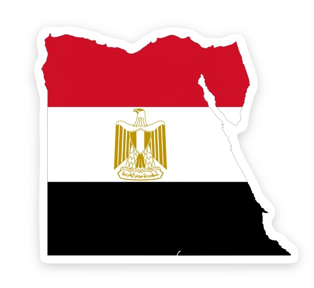 Egypt Flag Map Sticker 3 Inch Football Soccer Soccer Fifa World Cup 2026 Vinyl