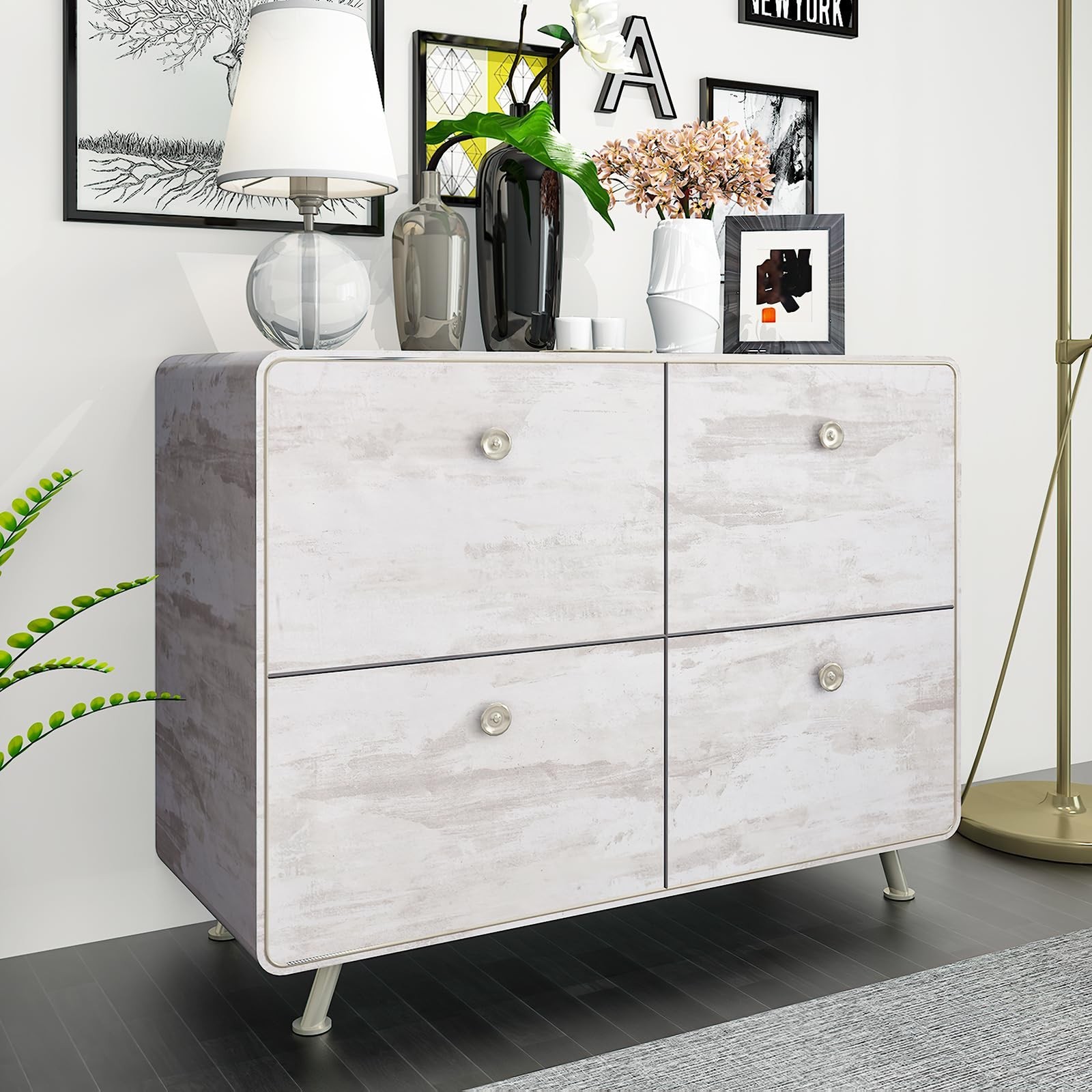 TOTIO Cream Concrete Wallpaper Peel Stick Milky White Plaster effect Contact …