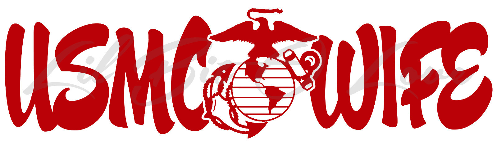 USMC WIFE VINYL DECAL – STICKER MARINE CORPS UNITED STATES MARINE WIFE