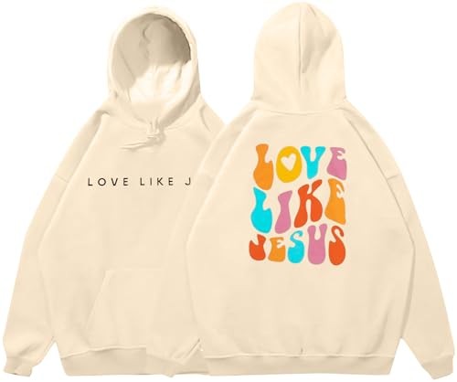 Christian Tshirts Women Love like Jesus Sweatshirt Jesus XX-Large Apricot