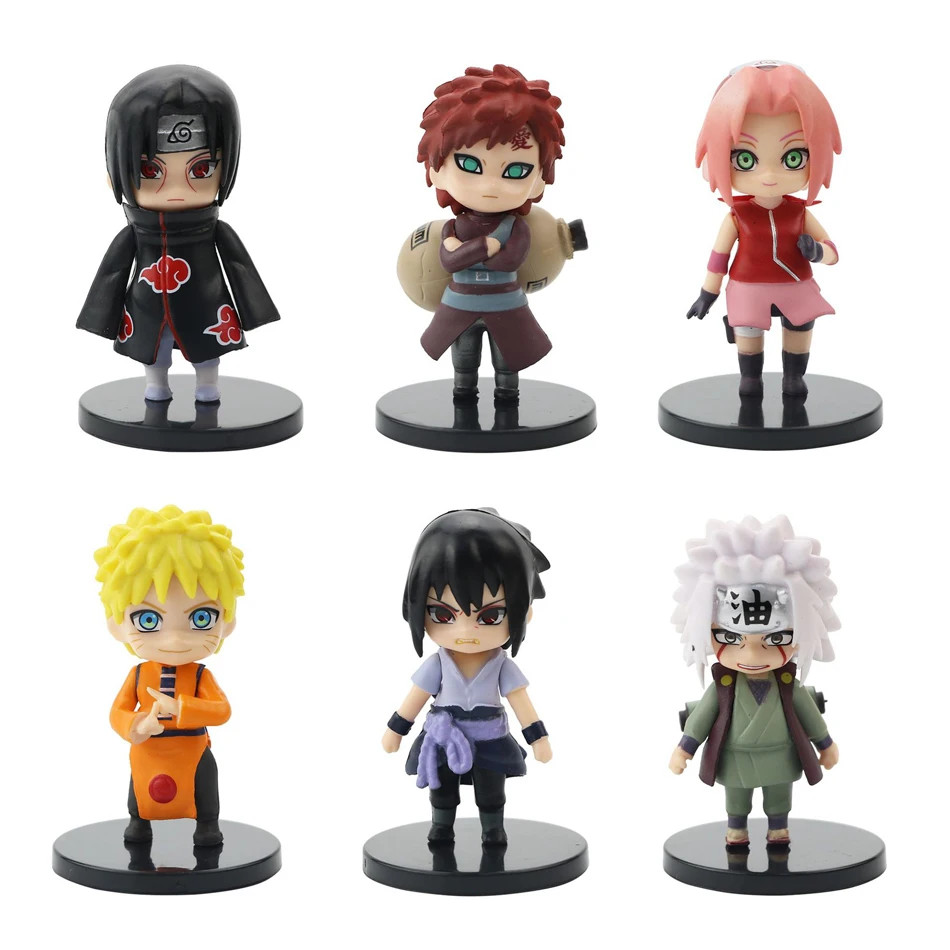 12 Pcs/Set Anime Naruto Kakashi Gaara PVC Action Figure Collectible Toy Gifts