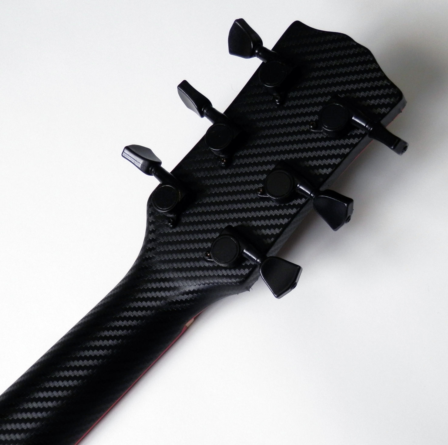Black Carbon Fibre Vinyl Skin Wrap for Electric Guitar Air Lease Sticker DIY