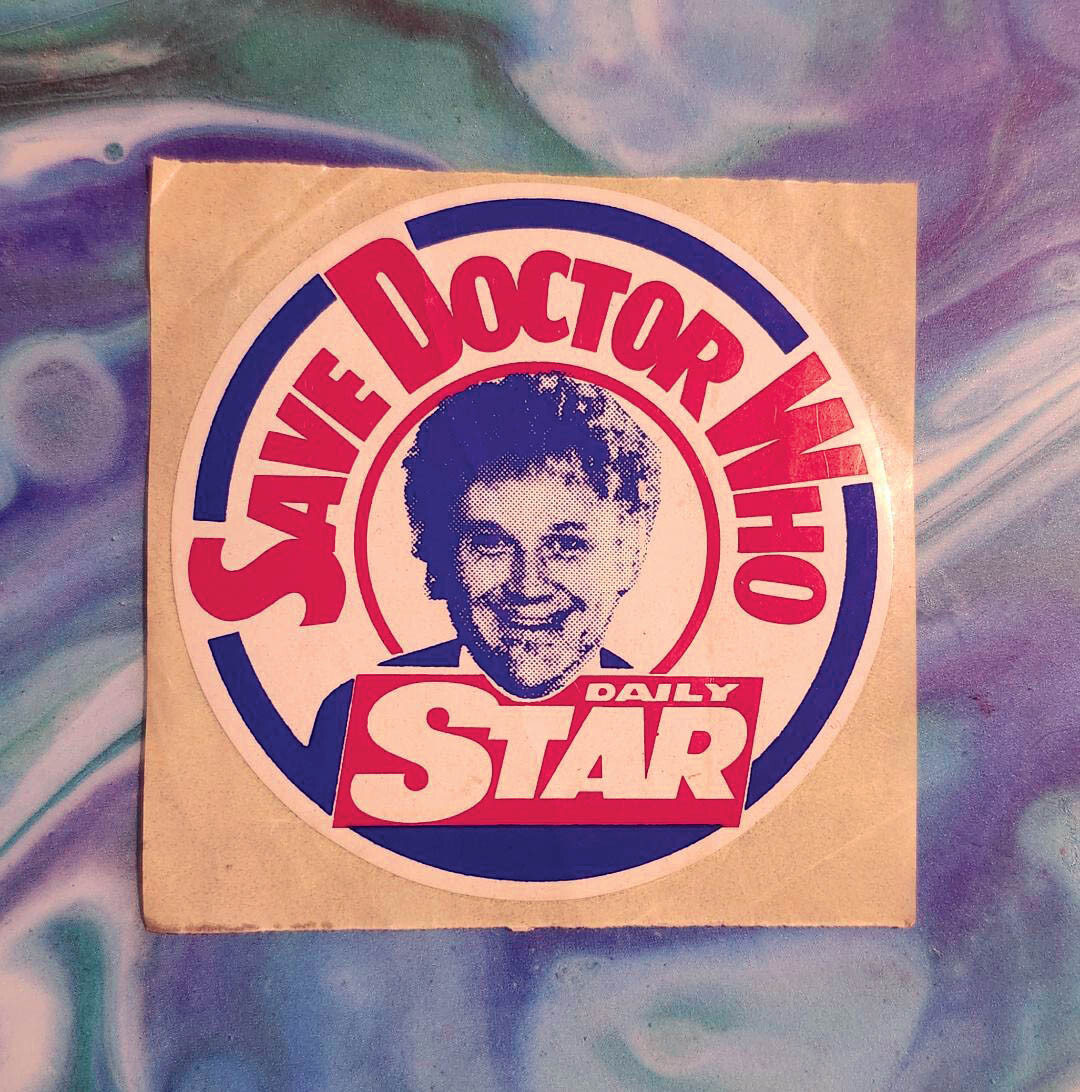 SAVE DOCTOR WHO Vinyl Sticker – 3 x 3 inches Colin Baker Sixth Doctor (1985)