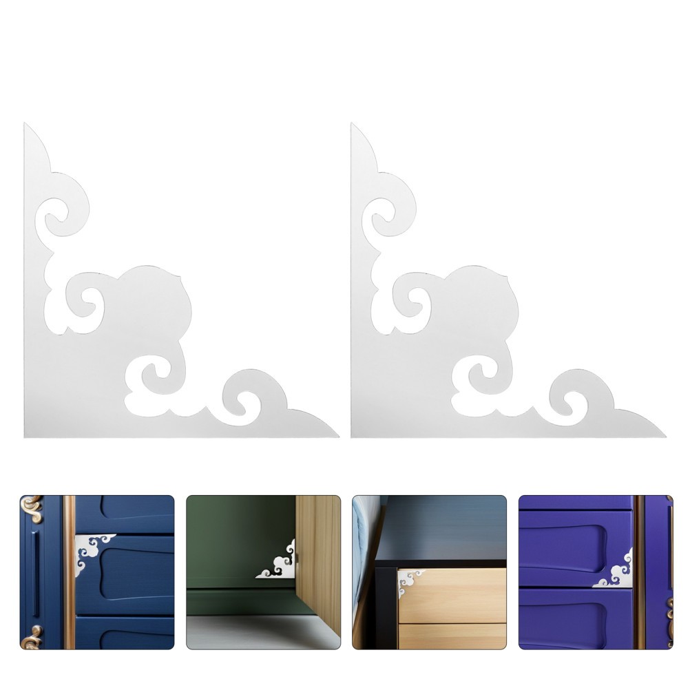 20 Pcs Mirror Frame Sticker Decorative Stickers Corner Home Wall