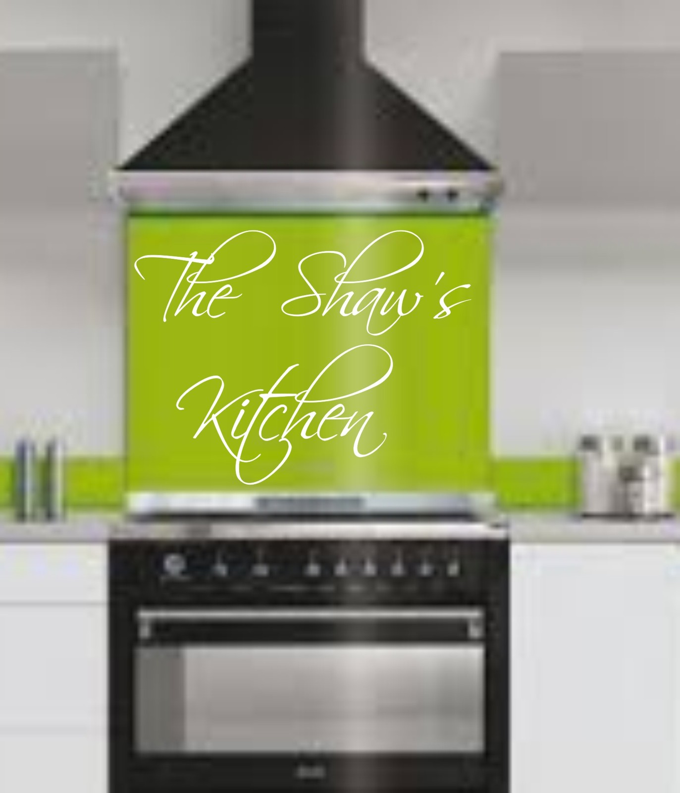 PERSONALISED FAMILY KITCHEN SPLASH BACK WALL ART STICKER 75x60cm DIY HOME GIFT