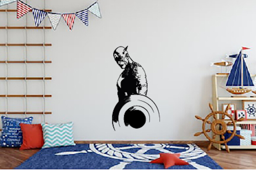 Captain America Wall Decal Die Cut Oracal 631 Removable Vinyl Matte Black