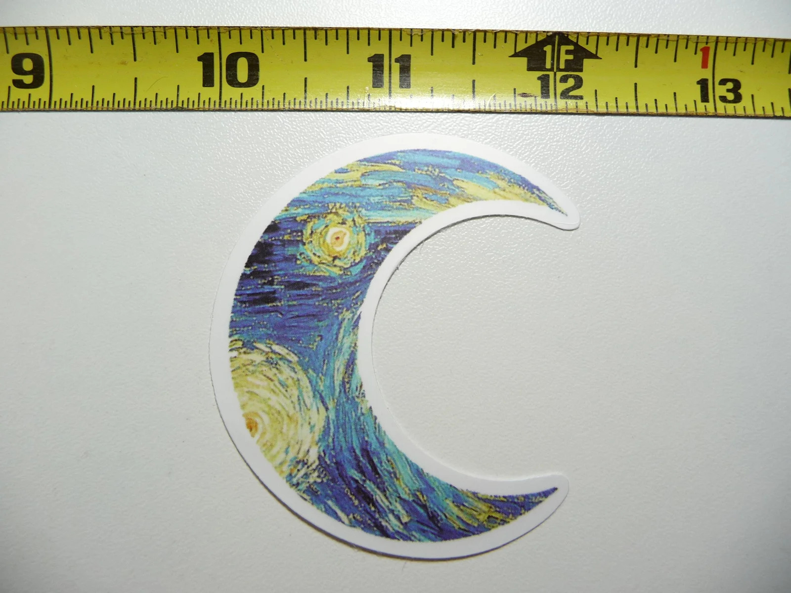 VINCENT VAN GOGH CRESCENT MOON STARRY NIGHT SMALL STICKER DECAL CLASSIC ARTIST