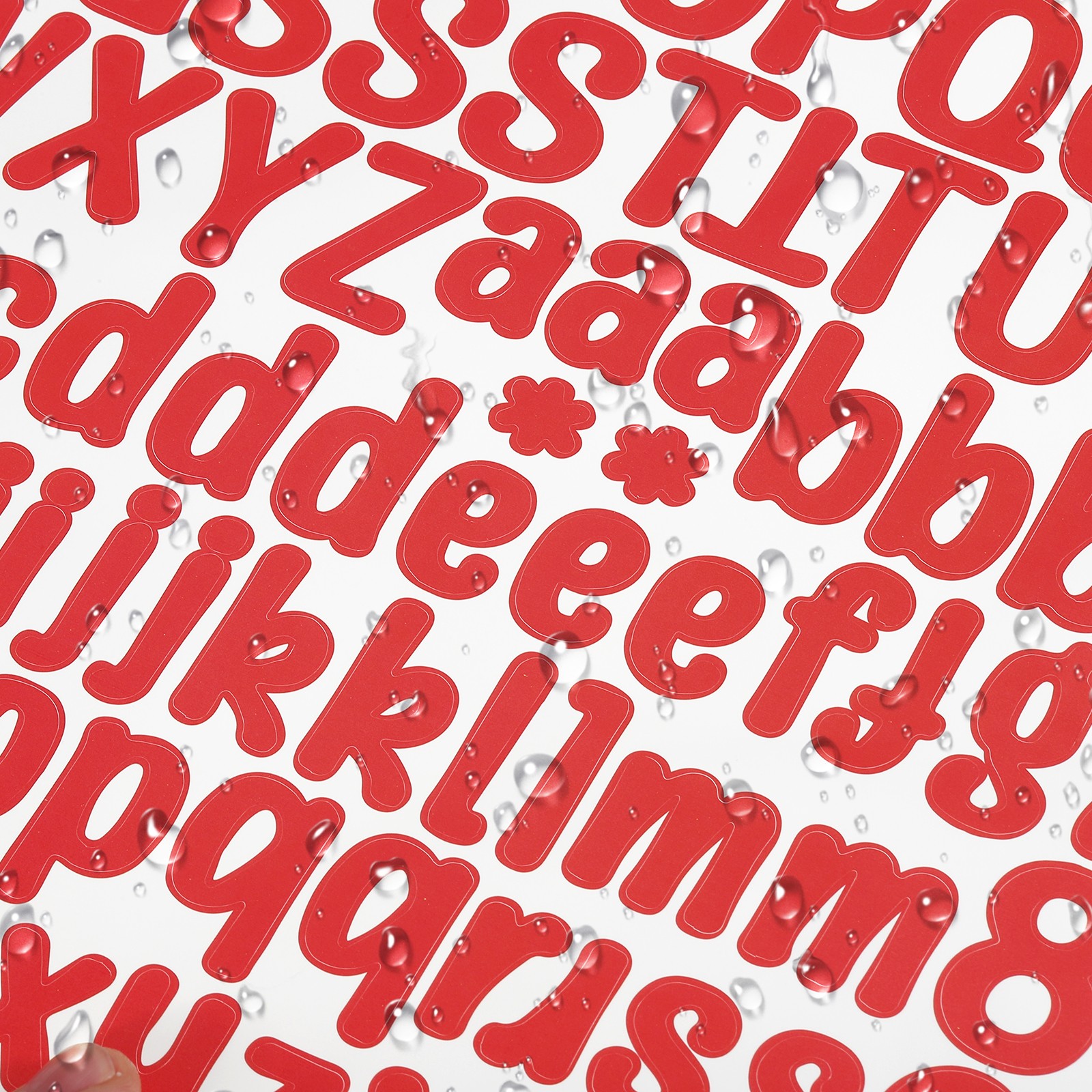 Letter Stickers 1 Inch, 12 Sheets Self Adhesive Alphabet Sticker, Red