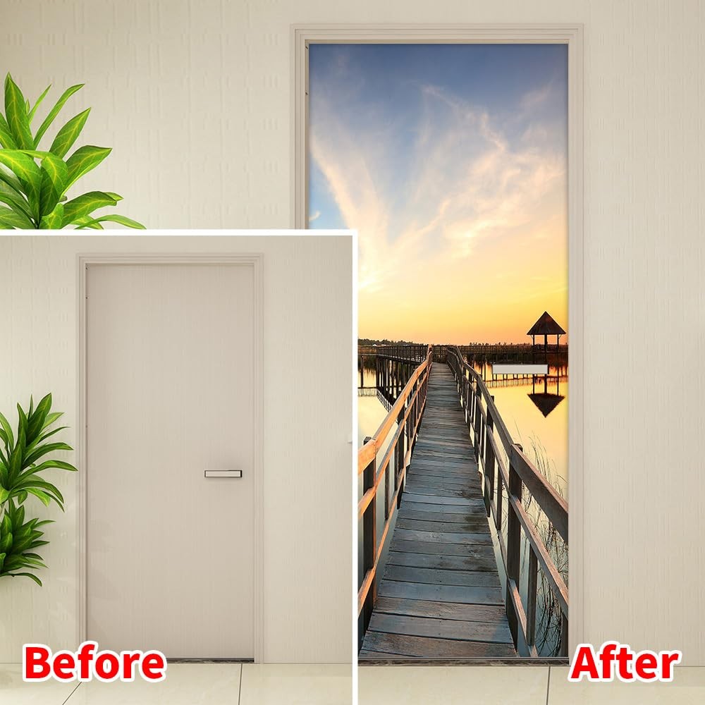 3D Wall Sticker Murals – Decorative Peel & Stick Door Covers for Home, Bedroo…