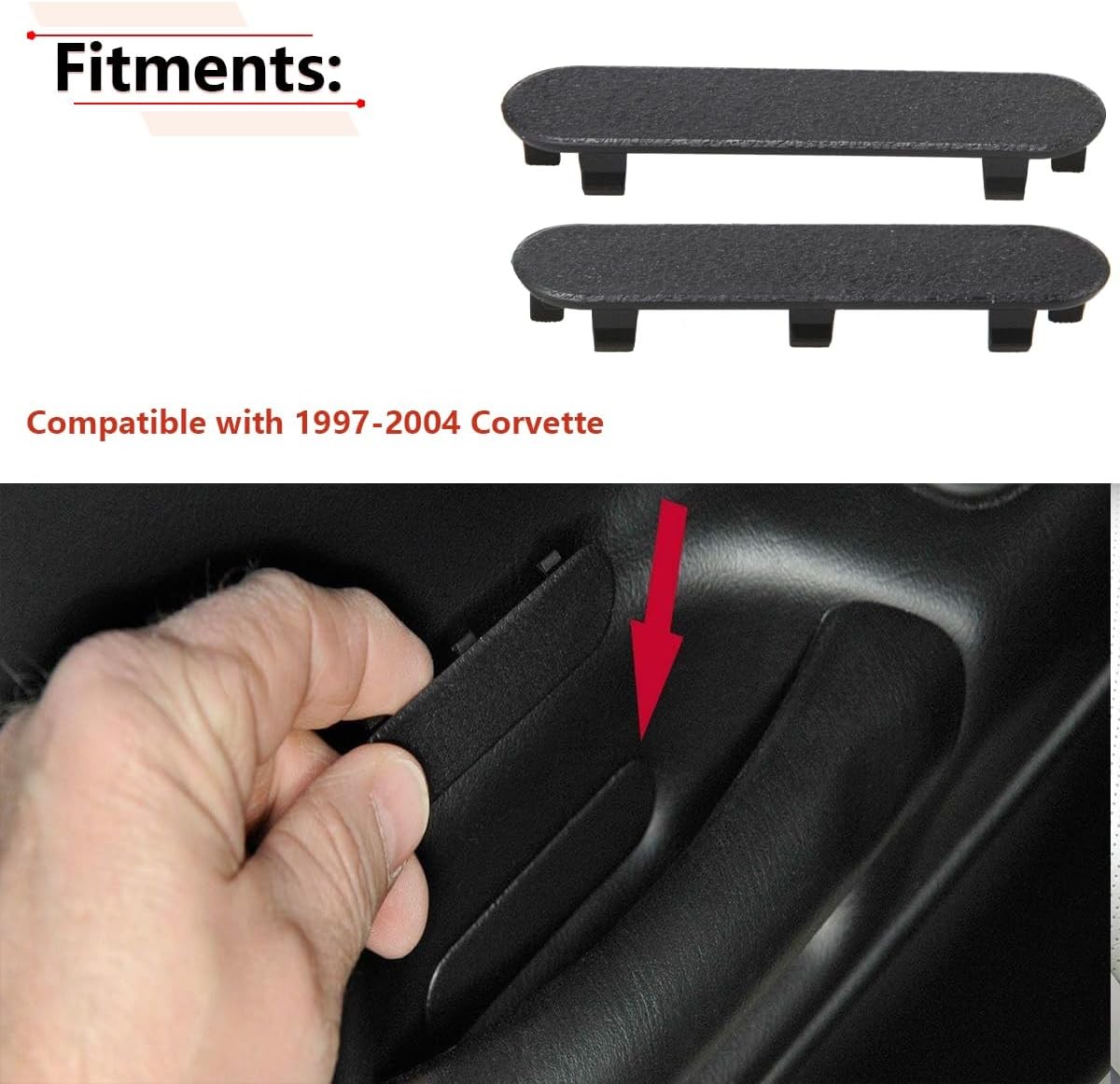 Chevy Corvette C5 Handle Plug Screw Cover 10279471 Black