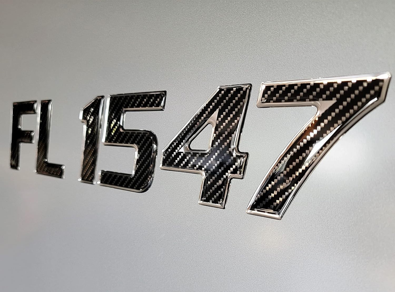 Carbon Fiber Boat Numbers and Letters 3” Waterproof Marine Registration Decals