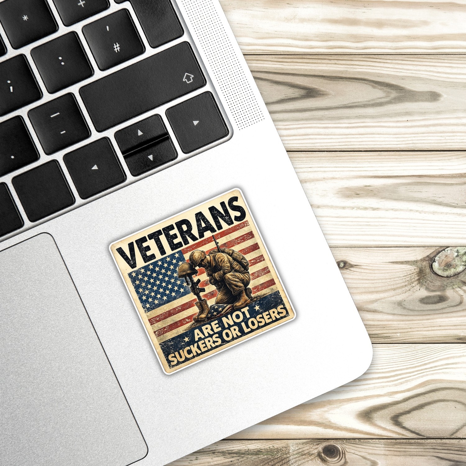 4Pcs Veterans Are Not Suckers or Losers – Political Humor Vinyl Decals, Waterpro