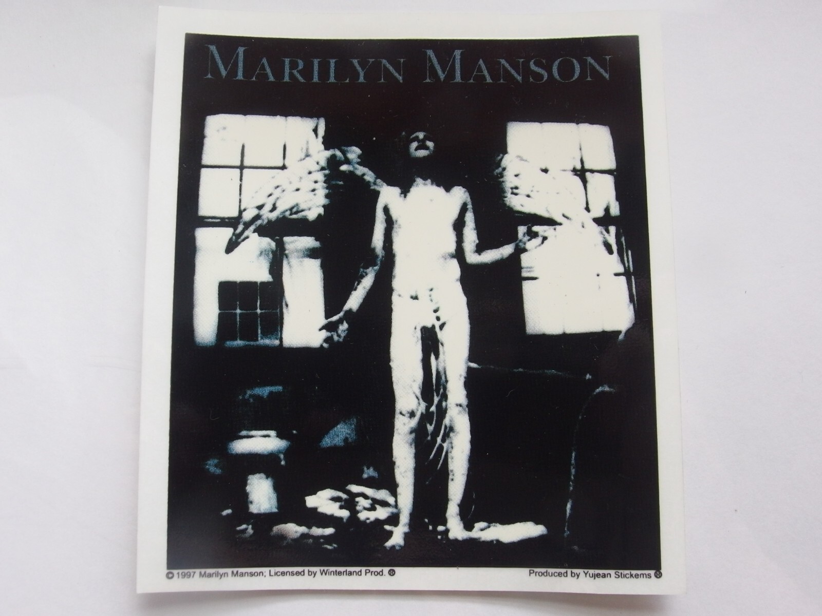 🖤 Vintage Marilyn Manson Sticker 1997 Winterland Antichrist Superstar Wings 🦇
