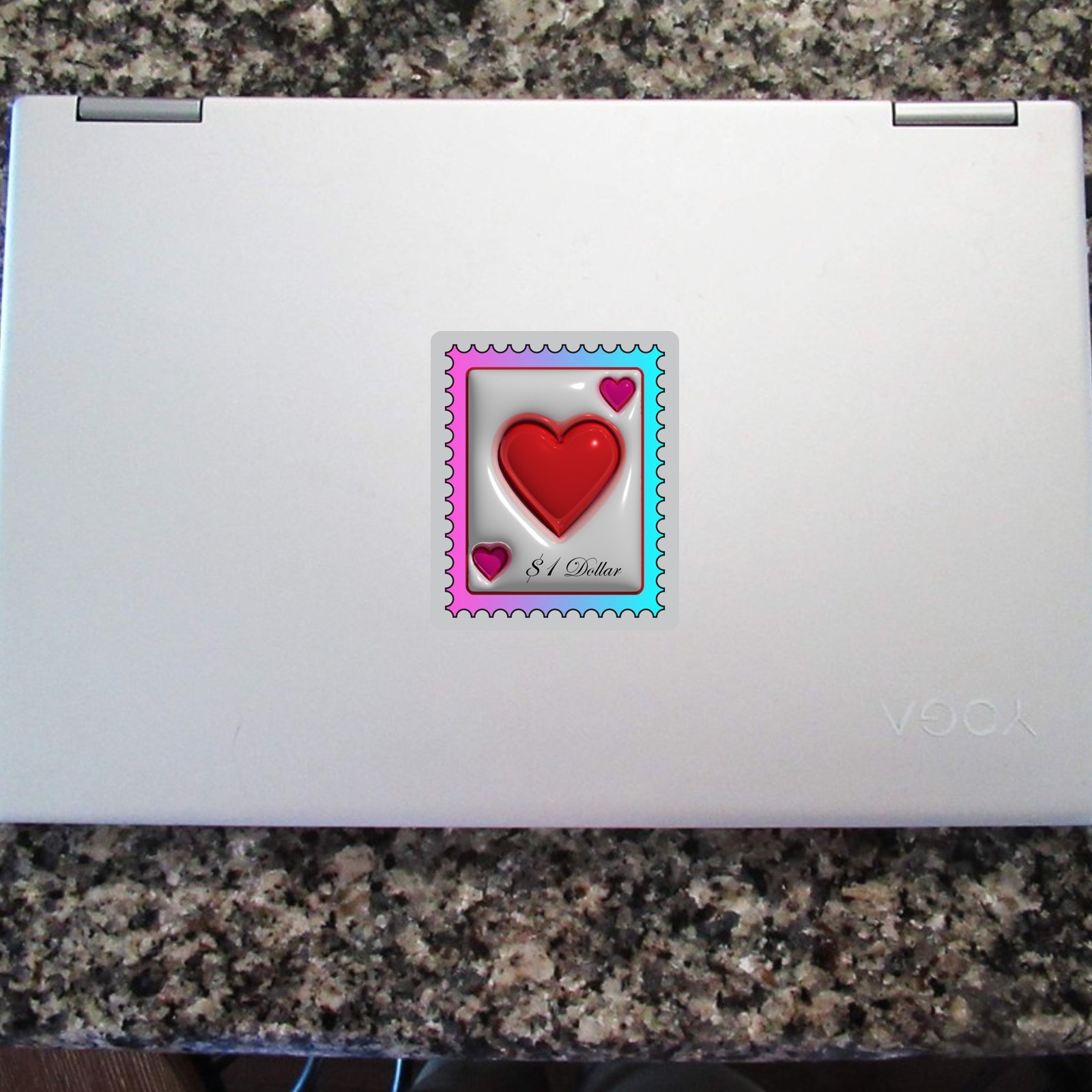 Heart Postage Stamp Vinyl Sticker Love Valentine Cute Aesthetic Decal Bottle Car
