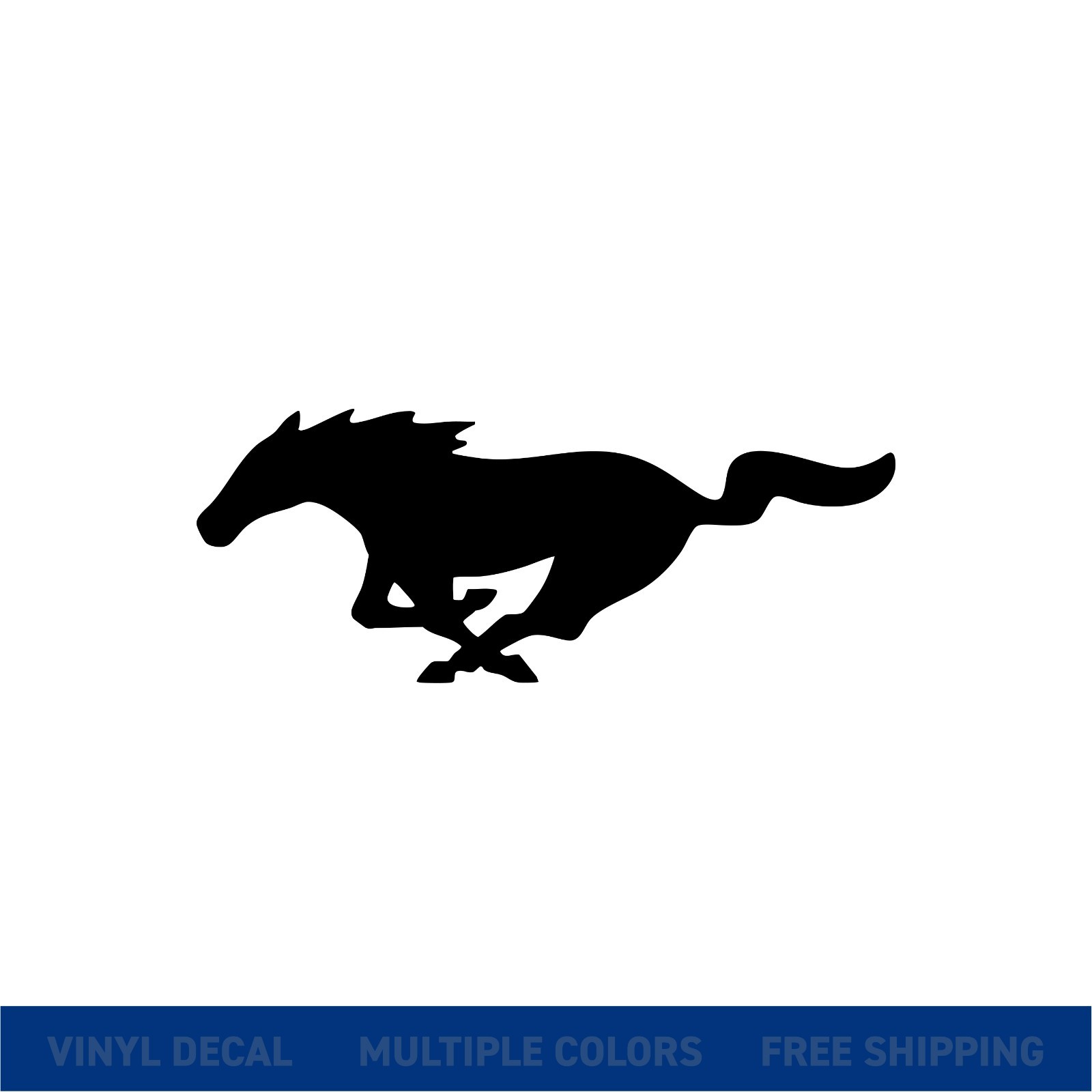 Mustang Horse Logo Decal – Car Truck Window Sticker – Ford Pony Vinyl Graphic