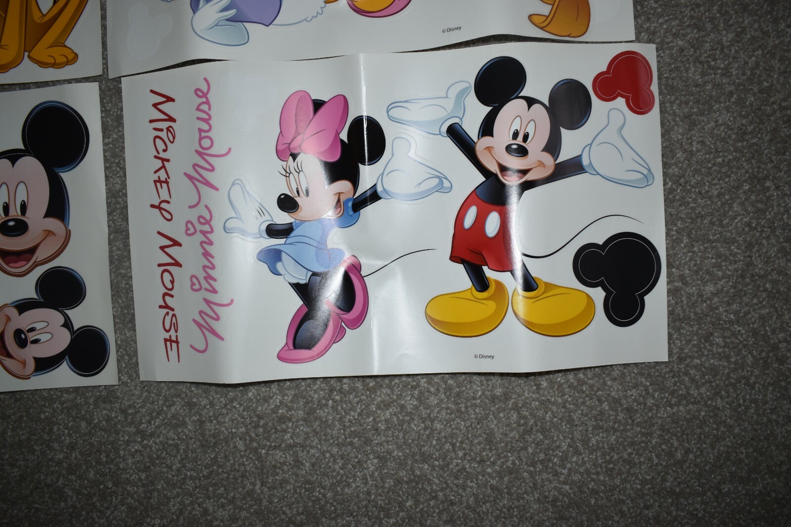 Disney Mickey Minnie Mouse Friends Donald Goofy Peel & Stick Wall Art Decals