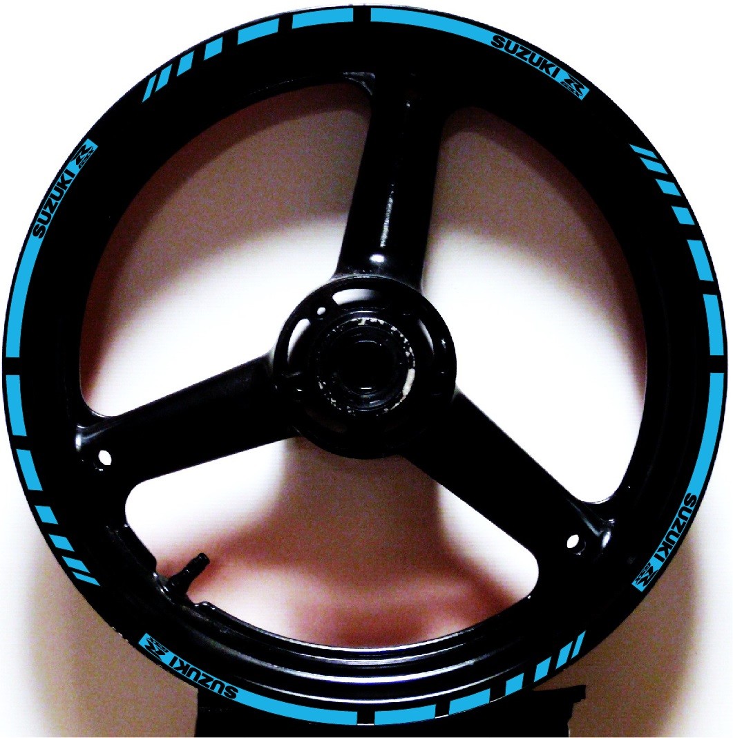 CUSTOM 2 TONE GP RIM STRIPES WHEEL DECALS TAPE STICKERS SUZUKI GSXR 600 750 1000