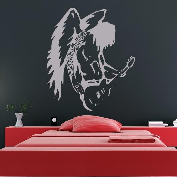 Angel with Electric Guitar Wall Art Sticker