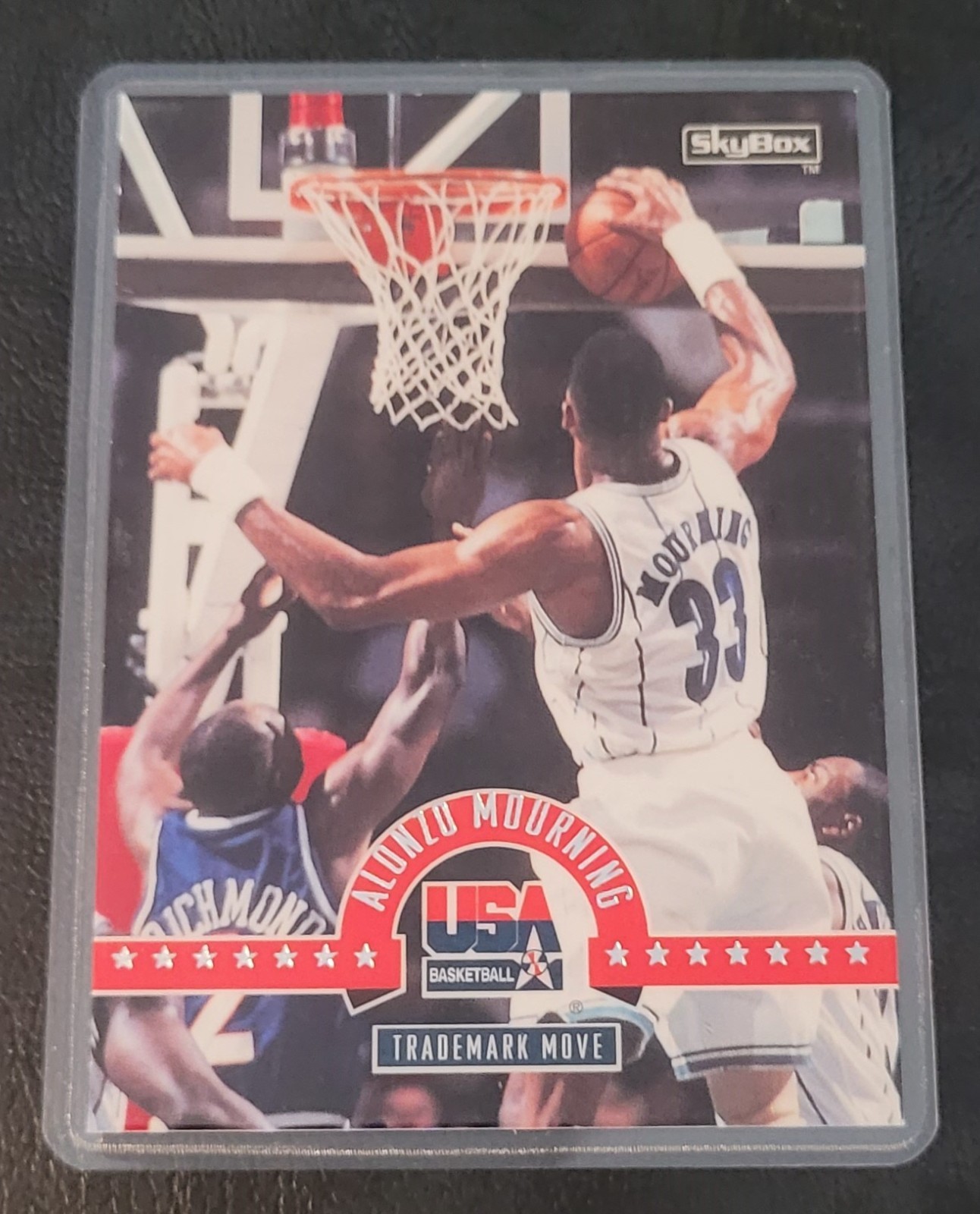 Alonzo Mourning Basketball Card HOF Fridge/Locker/Cabinet Laminated Magnet