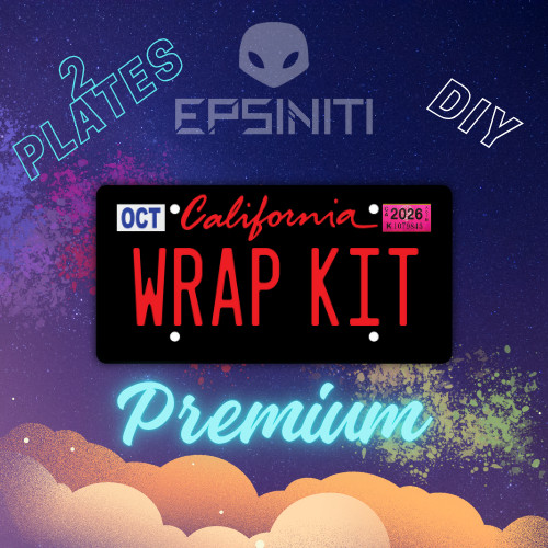 Cherry Red Gloss California Plate Wrap DIY Kit