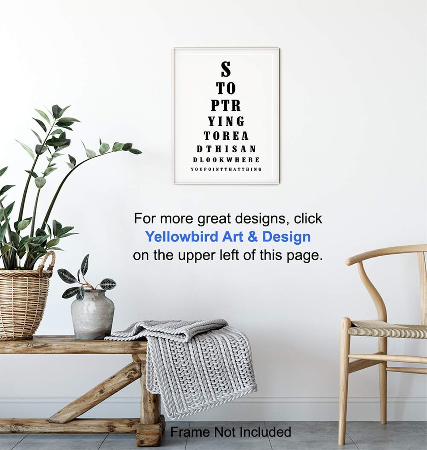 Bathroom Art Print – Funny Typography Wall Art Poster – Chic Modern Home Deco…