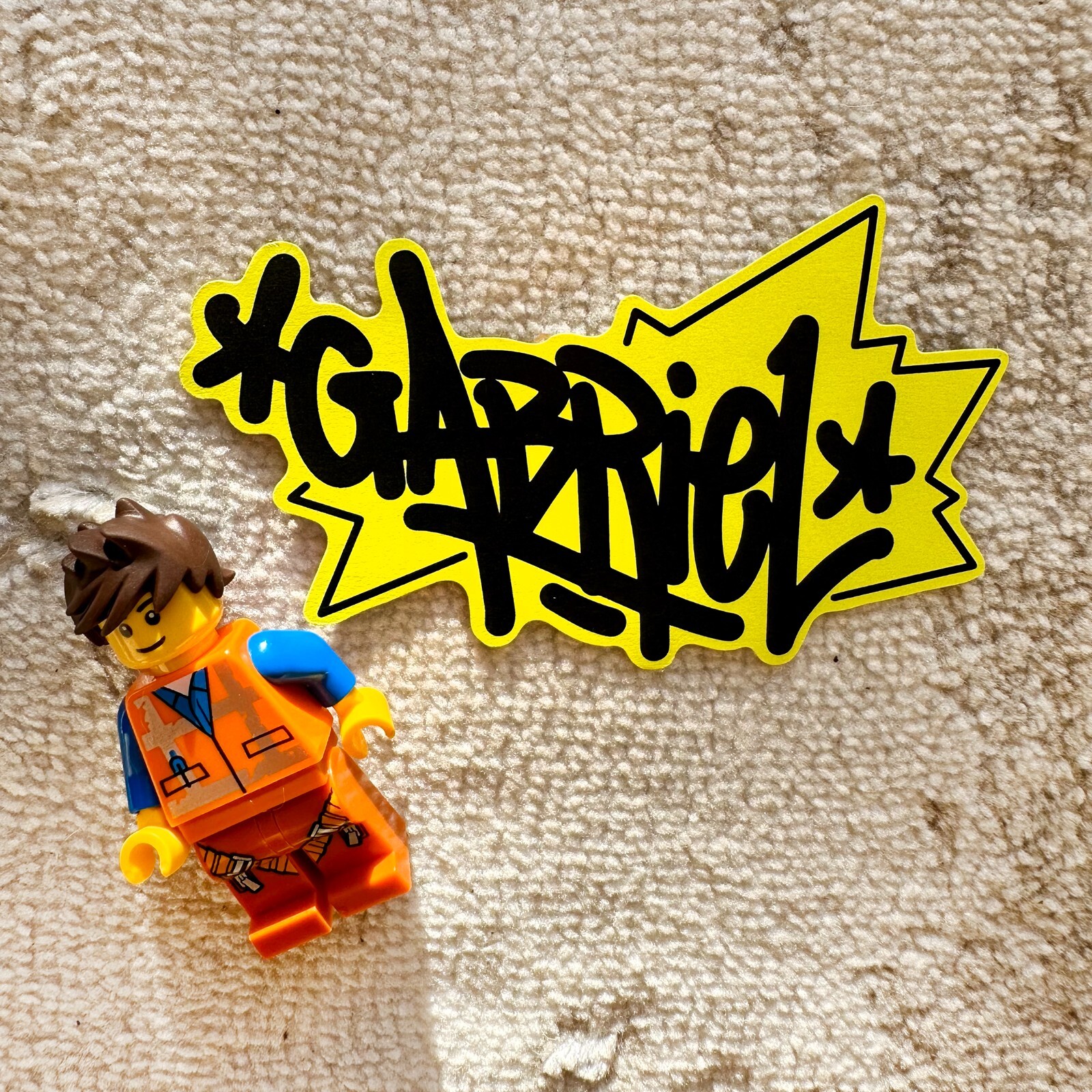 Neon Name Sticker Pack : GABRIEL | for school or Office | graffiti | Calligraphy