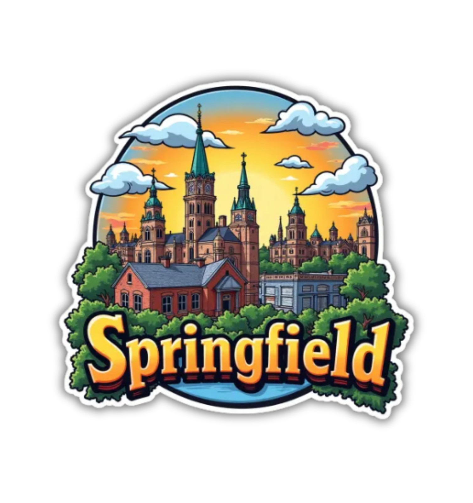 Springfield Missouri Fridge Magnet or Laptop Sticker