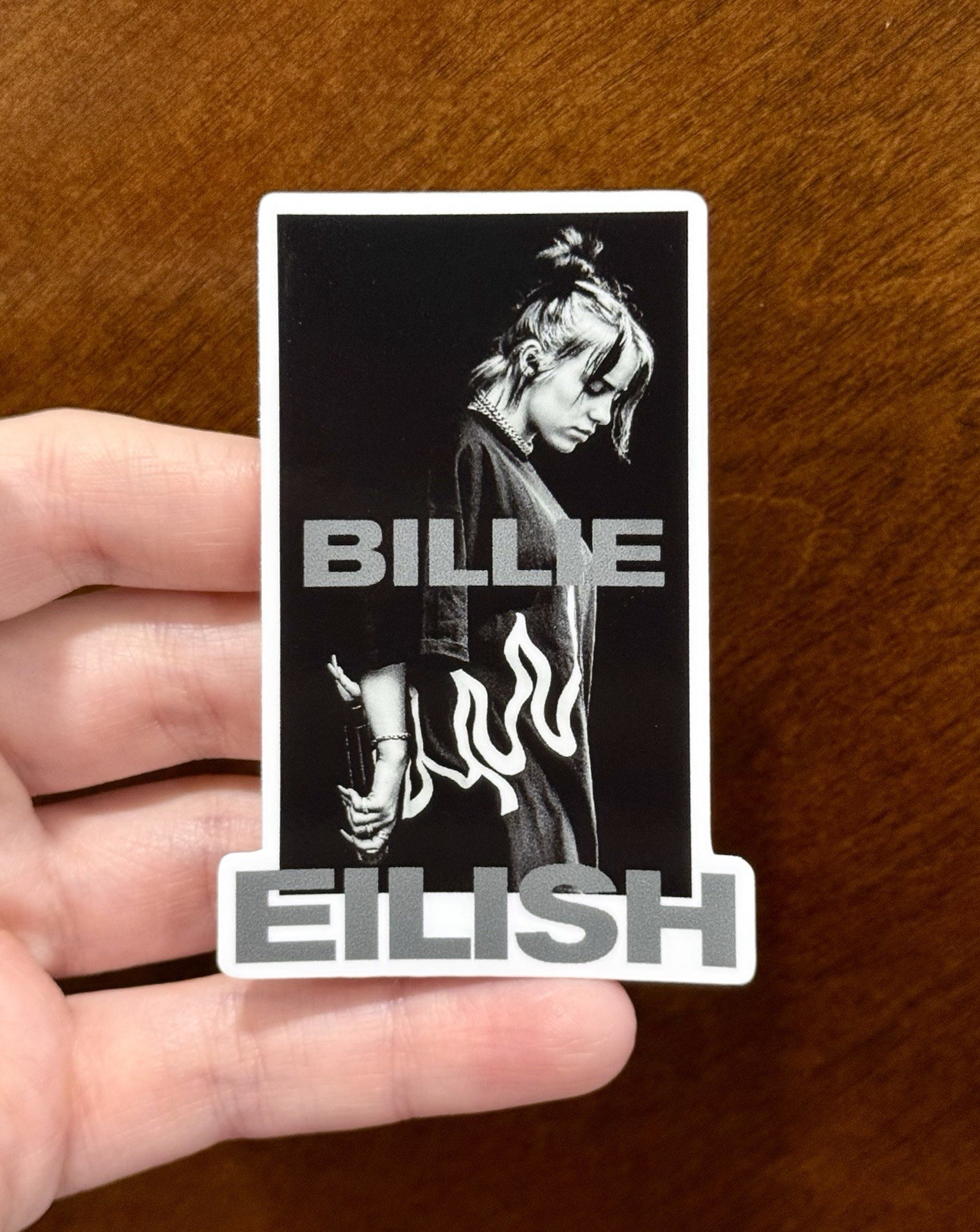 3” Billie Eilish Black And White Music Singer Celebrity Vinyl Sticker