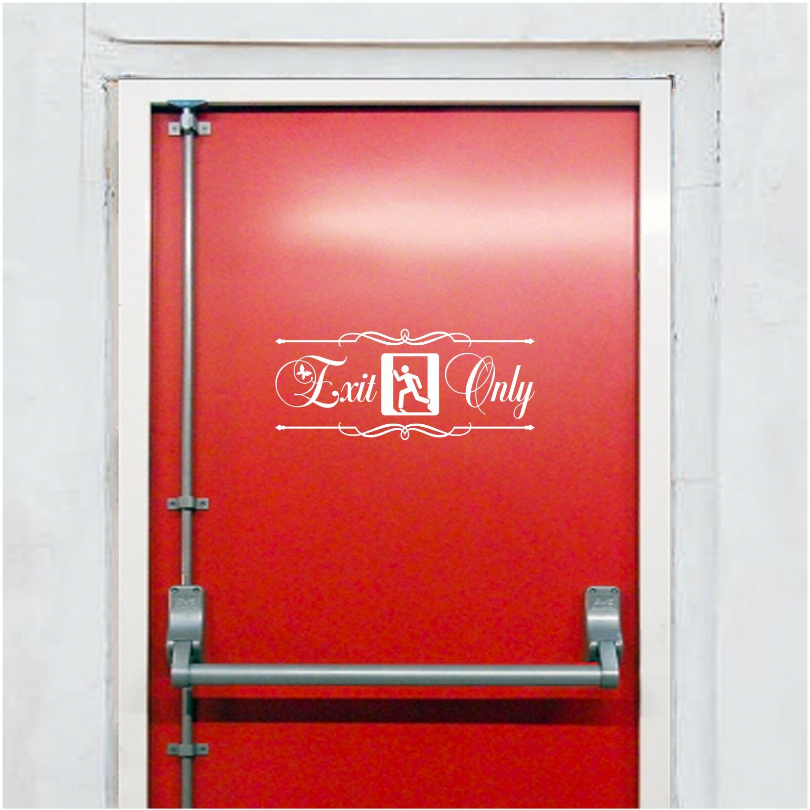 Exit Only Alarm Door Sign Business Store Entrance Art Sticker Vinyl Decal 169