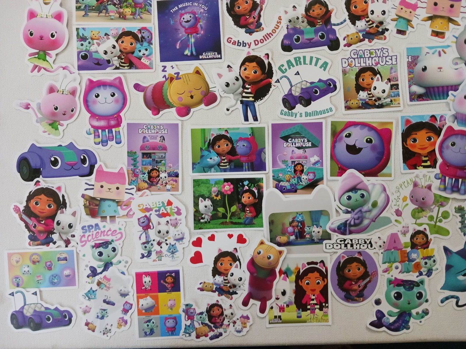 Gabbys Doll Toy Sticker. 100 water resistant stickers. for any smooth surface