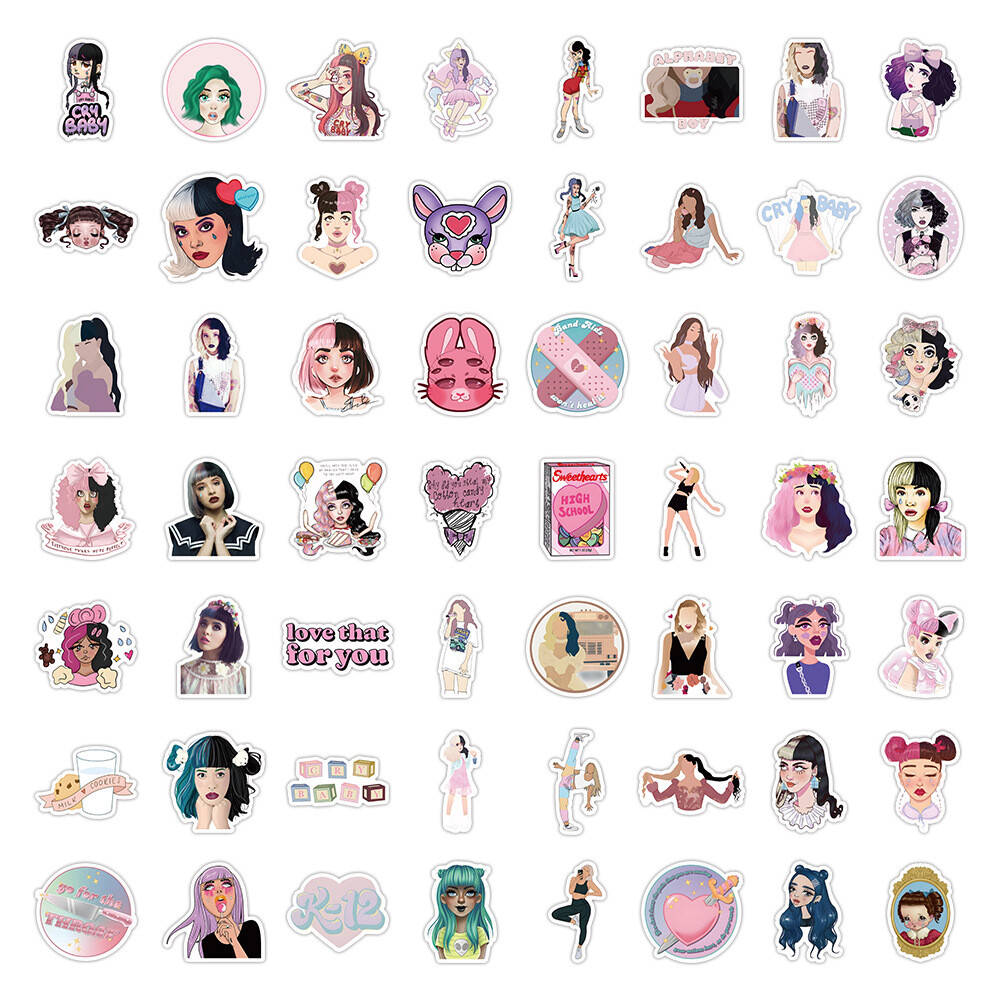 100Pcs Melanie Martinez Music Sticker for Teens Girls Water Bottles Waterproof