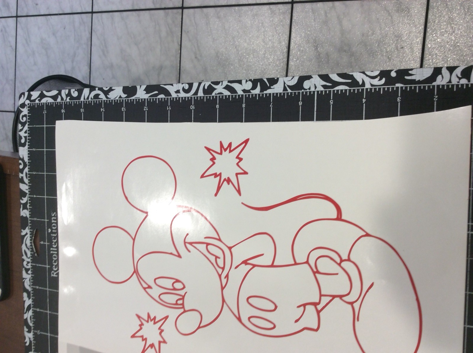 Mickey Mouse Vinyl Decal / Sticker – Red Mickey mouse Set of 2 decals