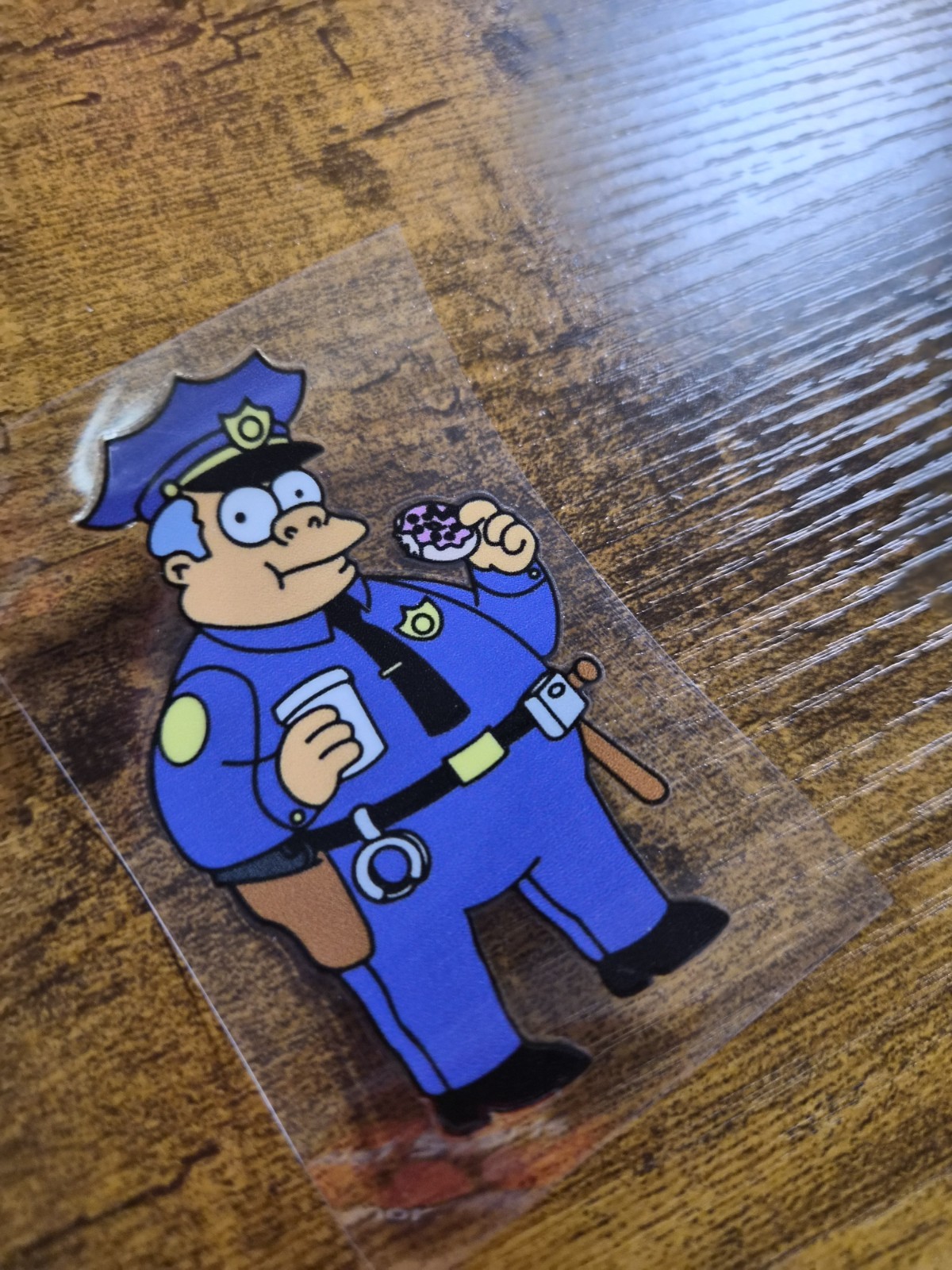CHIEF WIGGUM SIMPSONS High Quality UVDTF Decal Sticker waterproof USA