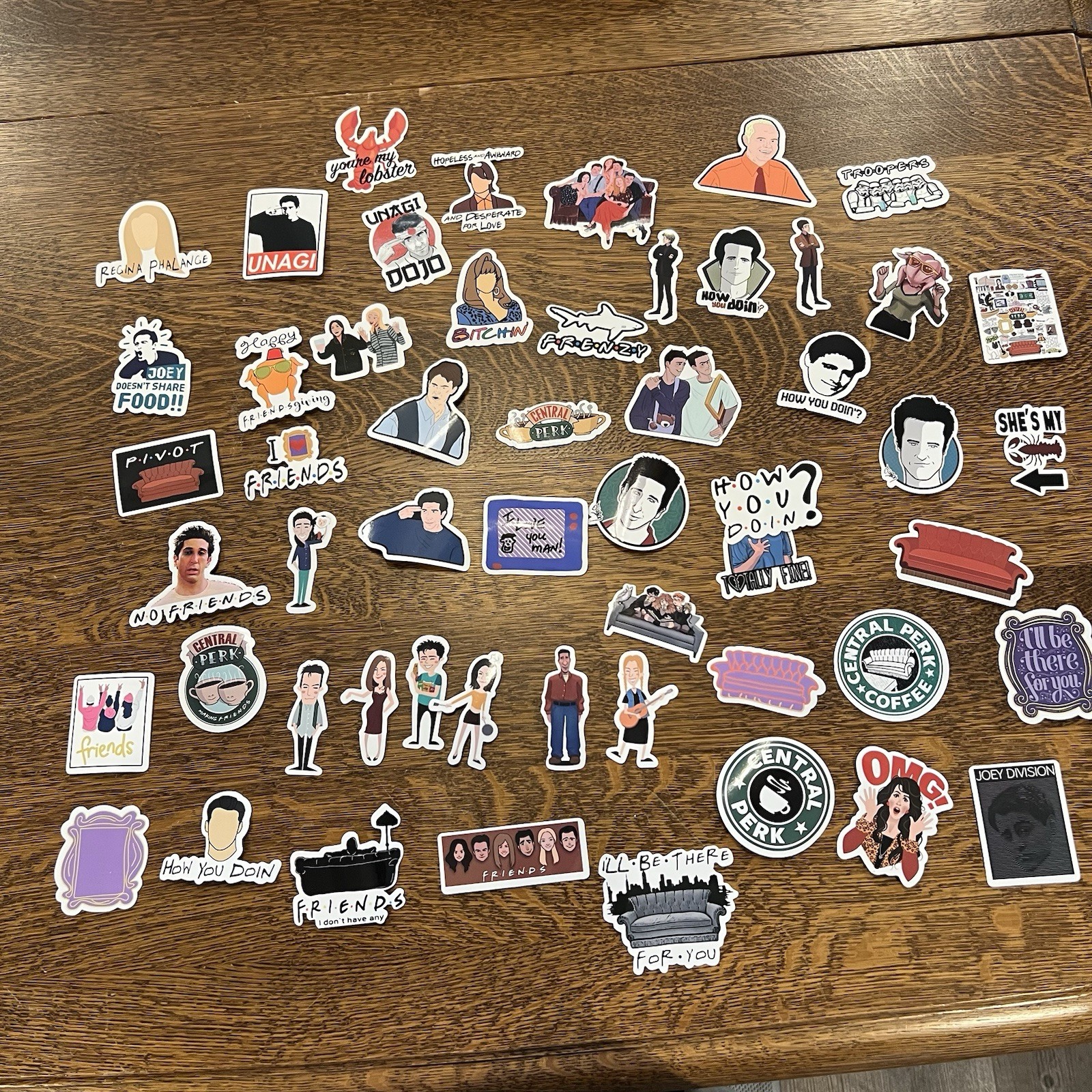 45+Pcs Friends Sticker for Adults Teens Girls Scrapbooking Water Bottles
