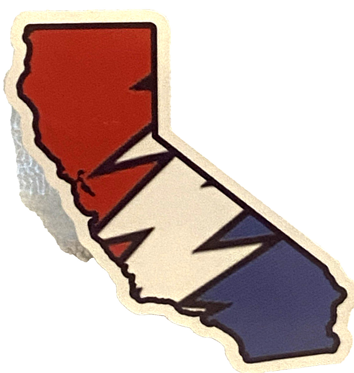 🌹⚡️GRATEFUL DEAD Lightning Bolt California Sticker *NEW* Measures 2-1/2" x 3"⚡️