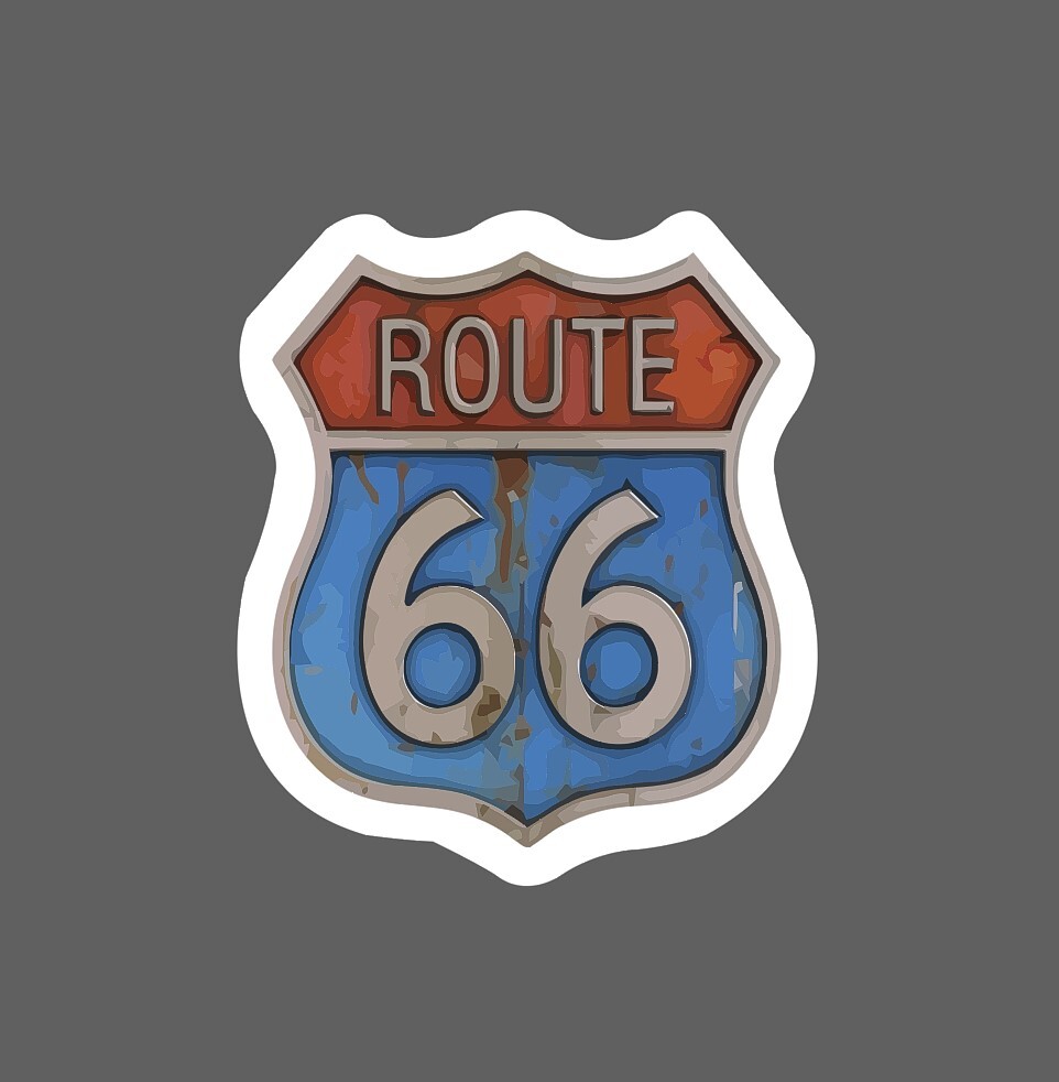 Route 66 Sticker Retro Sign Waterproof – Buy Any 4 For $1,75 Each Storewide!