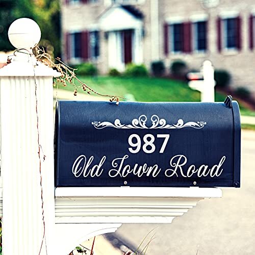10 Sheets Mailbox Numbers Street Address Vinyl Decal White Waterproof Mailbox