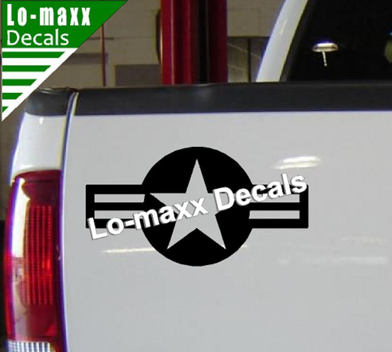 Modern US Air Force Military Combat Aircraft Roundel Insignia Vinyl Decal