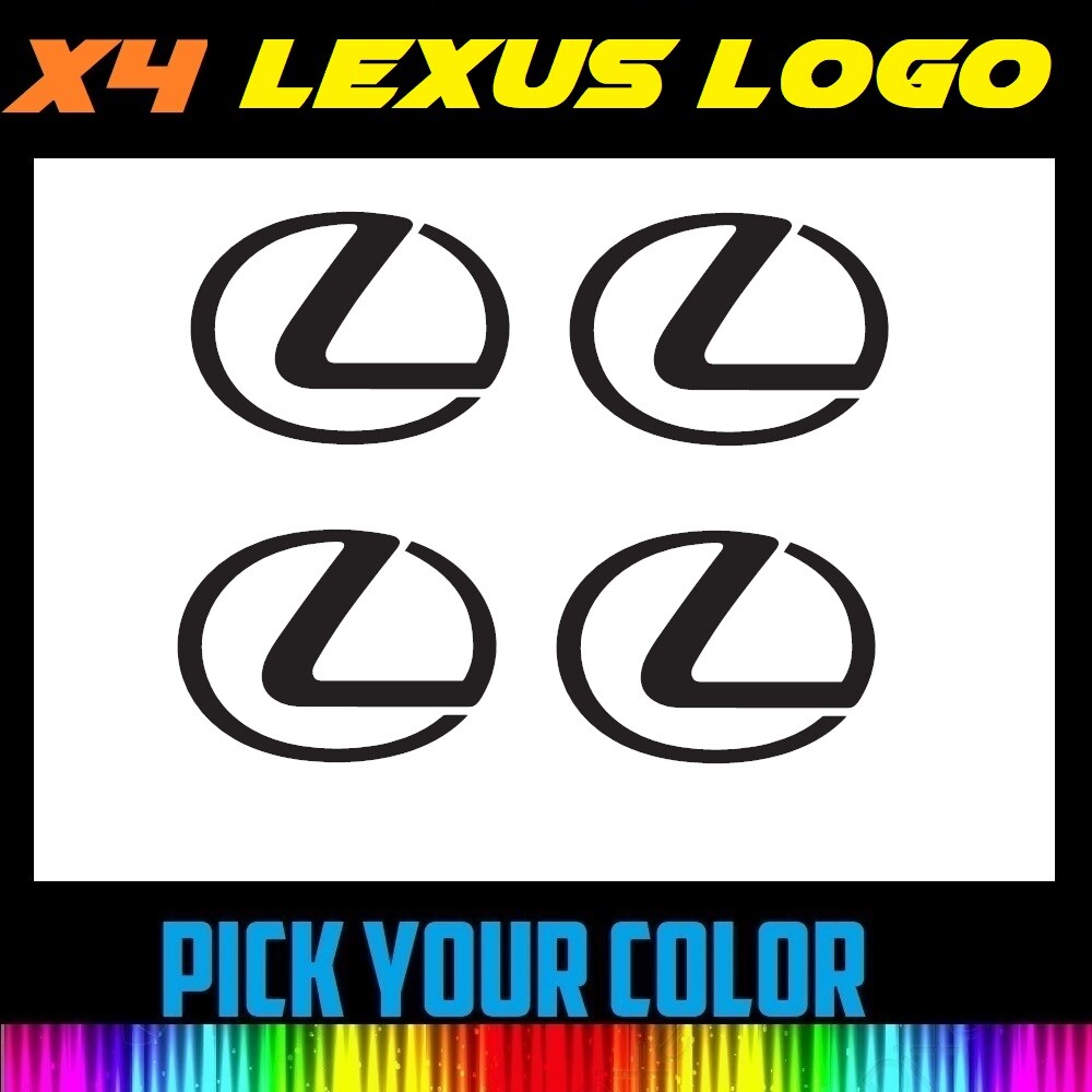 x4 2" 3" 4" 6" 8" LEXUS Logo Vinyl Decal Wheel, Car, WINDOW Sticker FREE SHIP