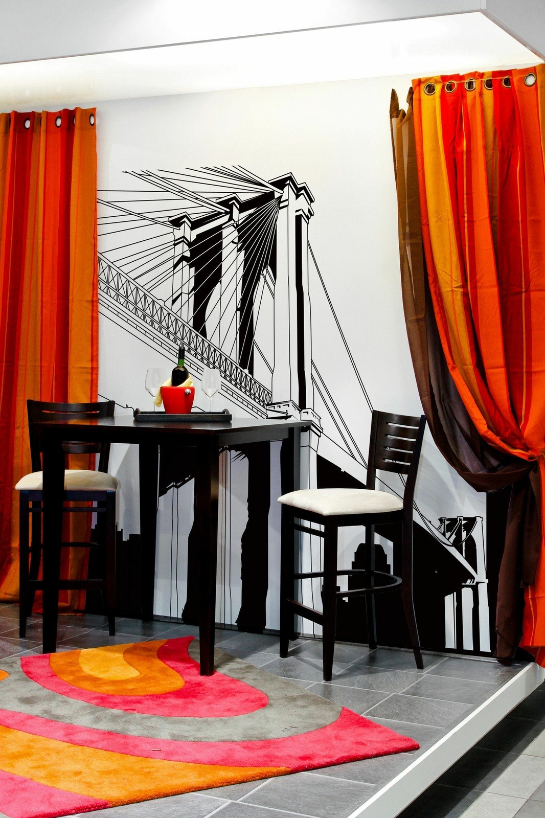NYC Brooklyn Bridge Wall Decal. New York City Decor. #334
