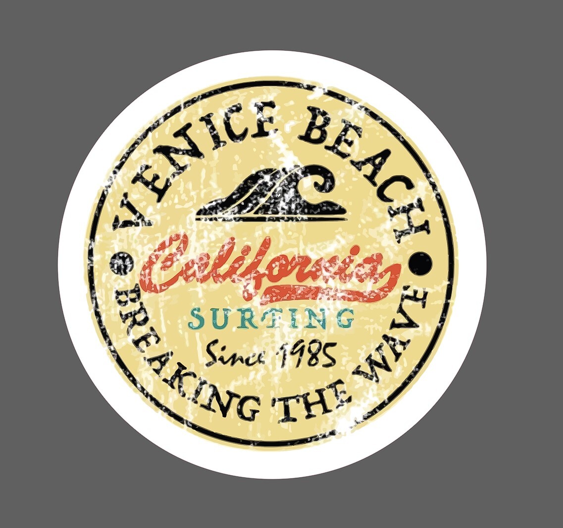 Venice Beach Surf Sticker Retro Waterproof – Buy Any 4 For $1.75 Each Storewide!