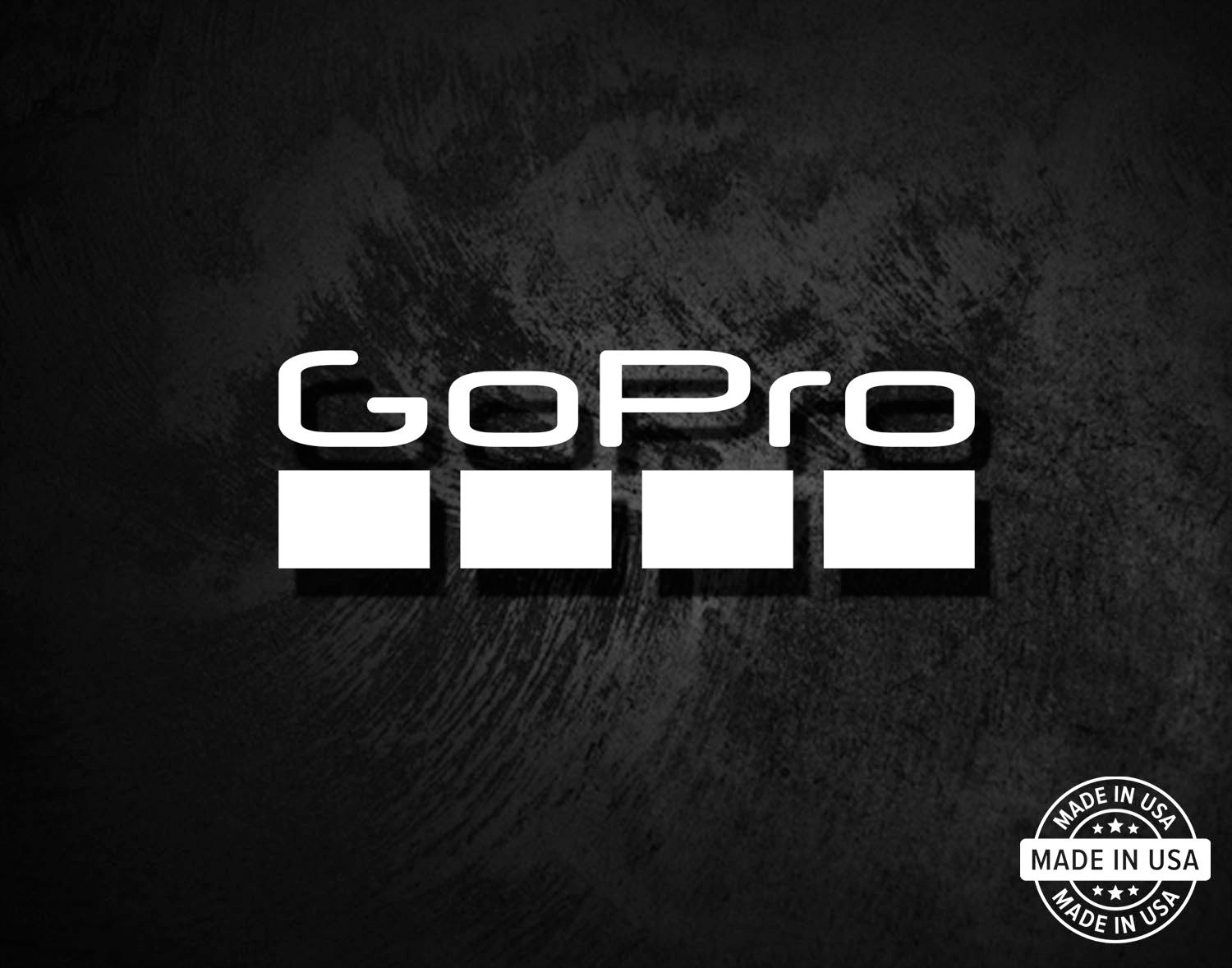 GoPro Decal, Vinyl Die Cut Window Sticker, 100% Made In USA